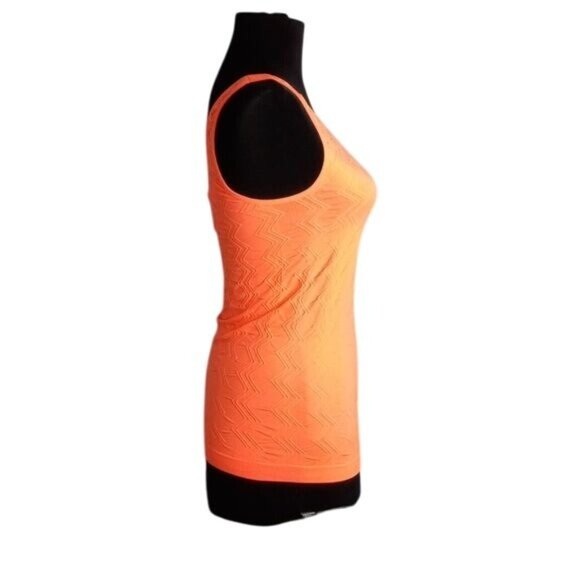 Hot Soup Size Medium Tank Top Reversible Orange Sleeveless Scoop V Neck NEW - Picture 8 of 11